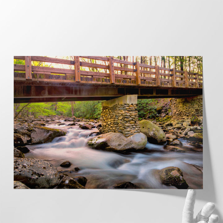 Bridge and Cascade III - Canvas Print Wall Art