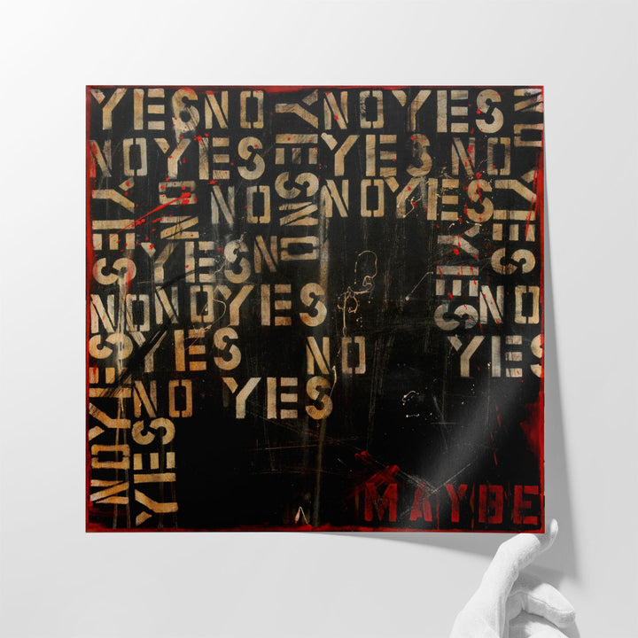 Yes No Maybe - Canvas Print Wall Art