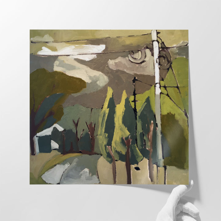 Trees & Wires IX - Canvas Print Wall Art