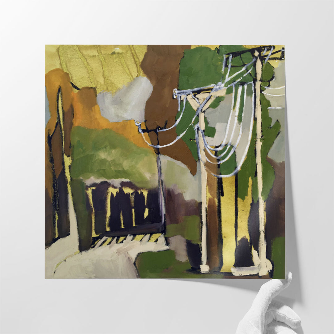 Trees & Wires X - Canvas Print Wall Art