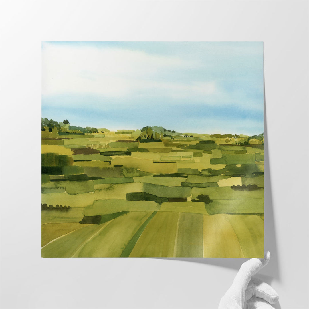 Green Gold Valley I - Canvas Print Wall Art