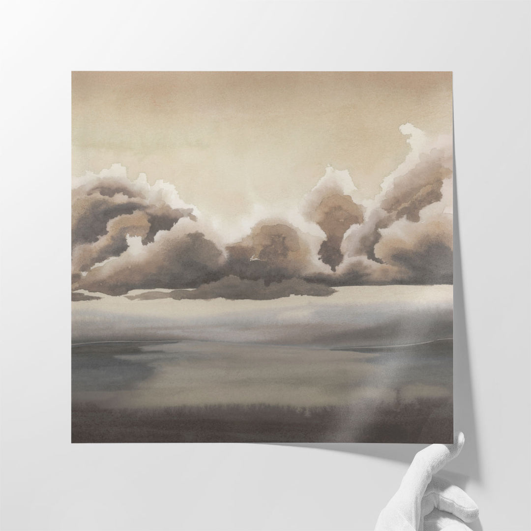 Sepia Sea Fret I - Canvas Print Wall Art