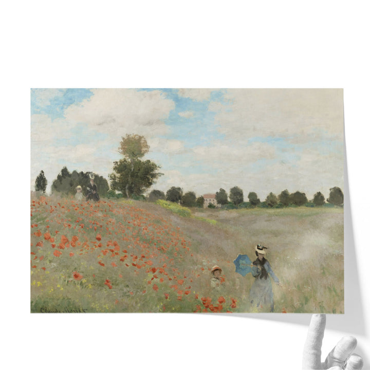Green abstract landscape canvas art for farmhouse décor