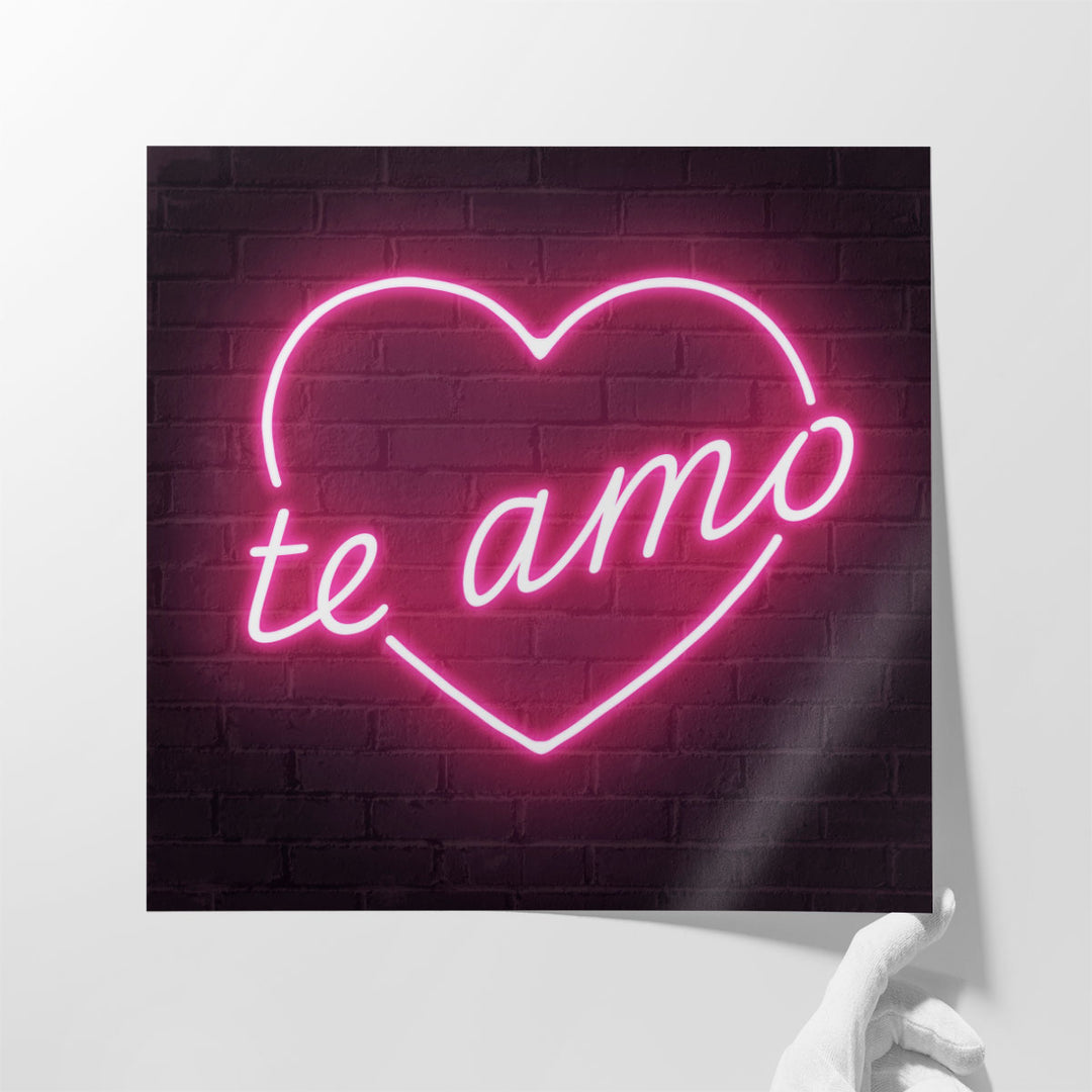 Neon Amor III - Canvas Print Wall Art