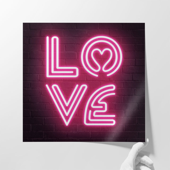 Neon Amor IV - Canvas Print Wall Art