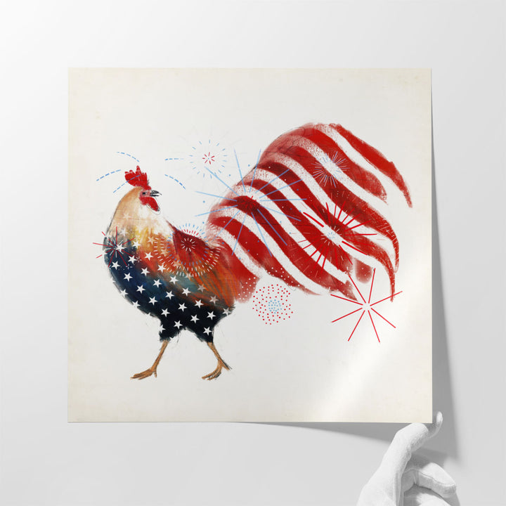 Rooster Fireworks I - Canvas Print Wall Art