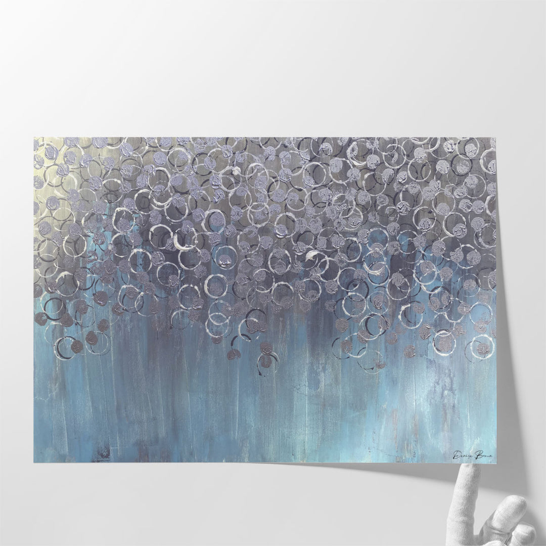 Raining On Aqua V2 - Canvas Print Wall Art