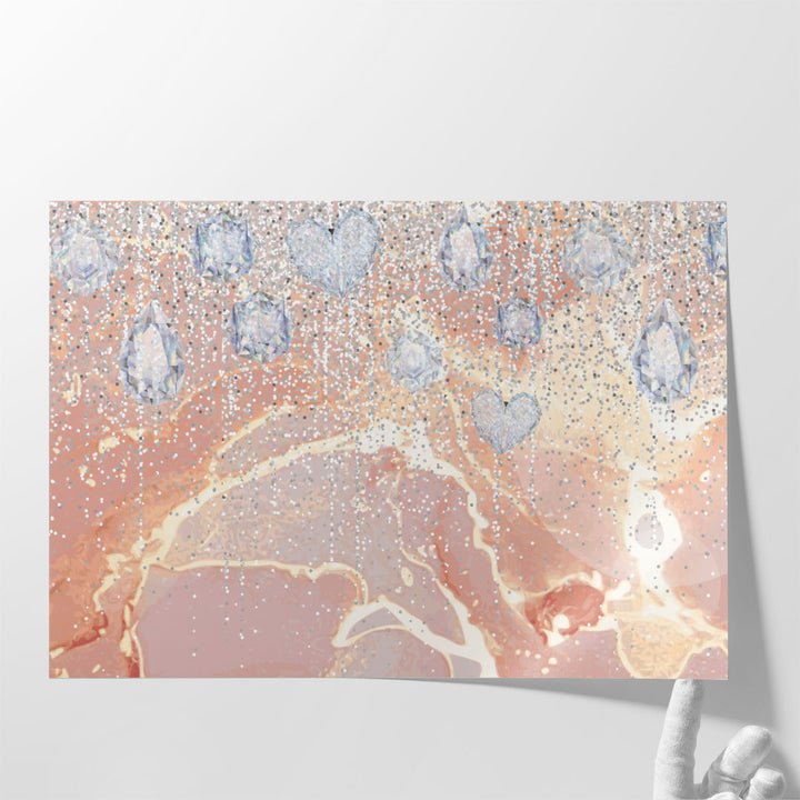 Rose Glitter - Canvas Print Wall Art