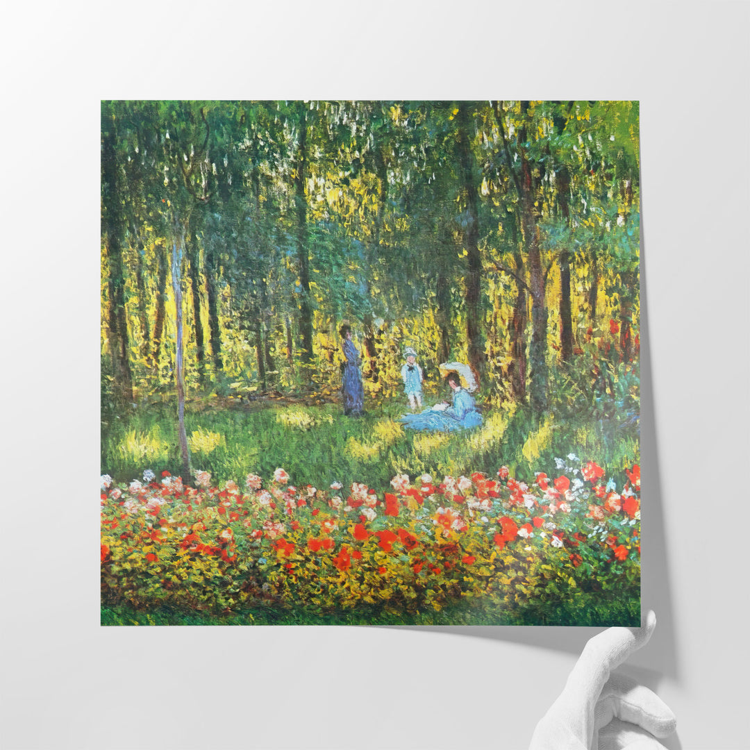 The Artist's Family in the Garden, 1875 - Canvas Print Wall Art