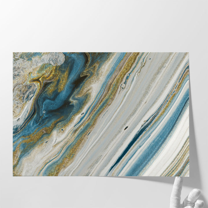 Azur Beauty In Gold - Canvas Print Wall Art