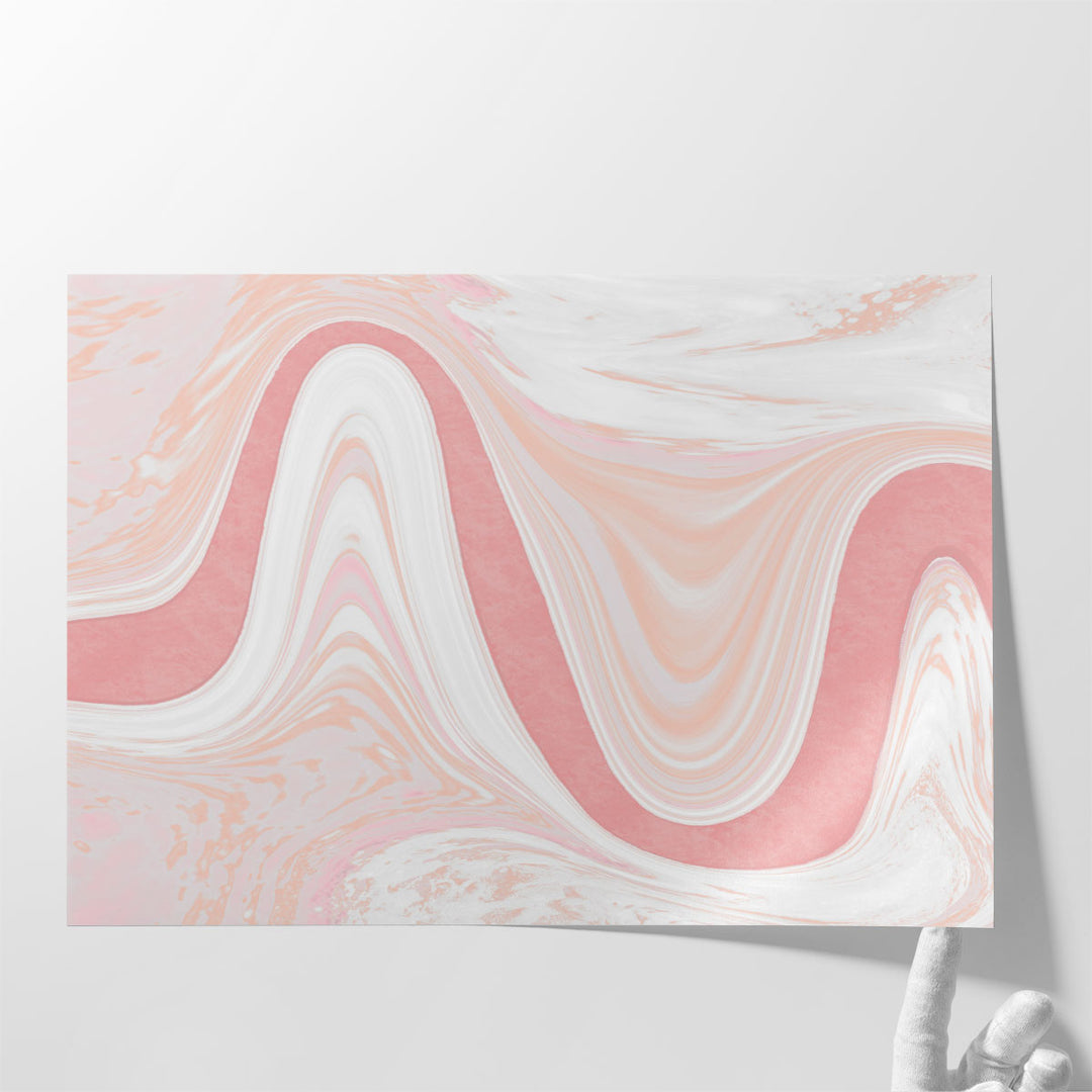 Abstract Blush Modern Views - Canvas Print Wall Art