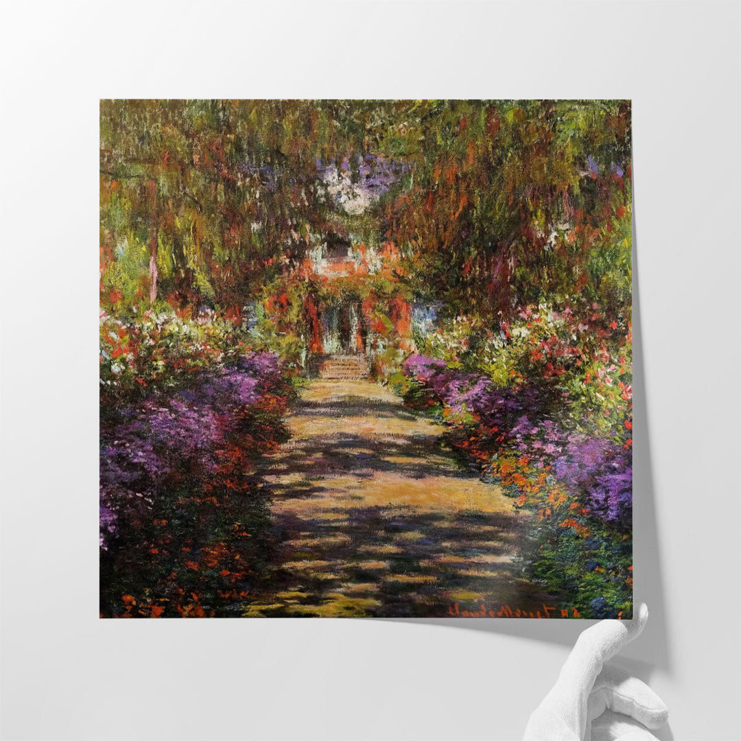 Pathway In Monets Garden At Giverny, 1901 - Canvas Print Wall Art