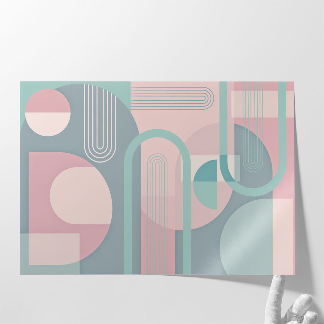 Abstract Arches Pastel - Canvas Print Wall Art