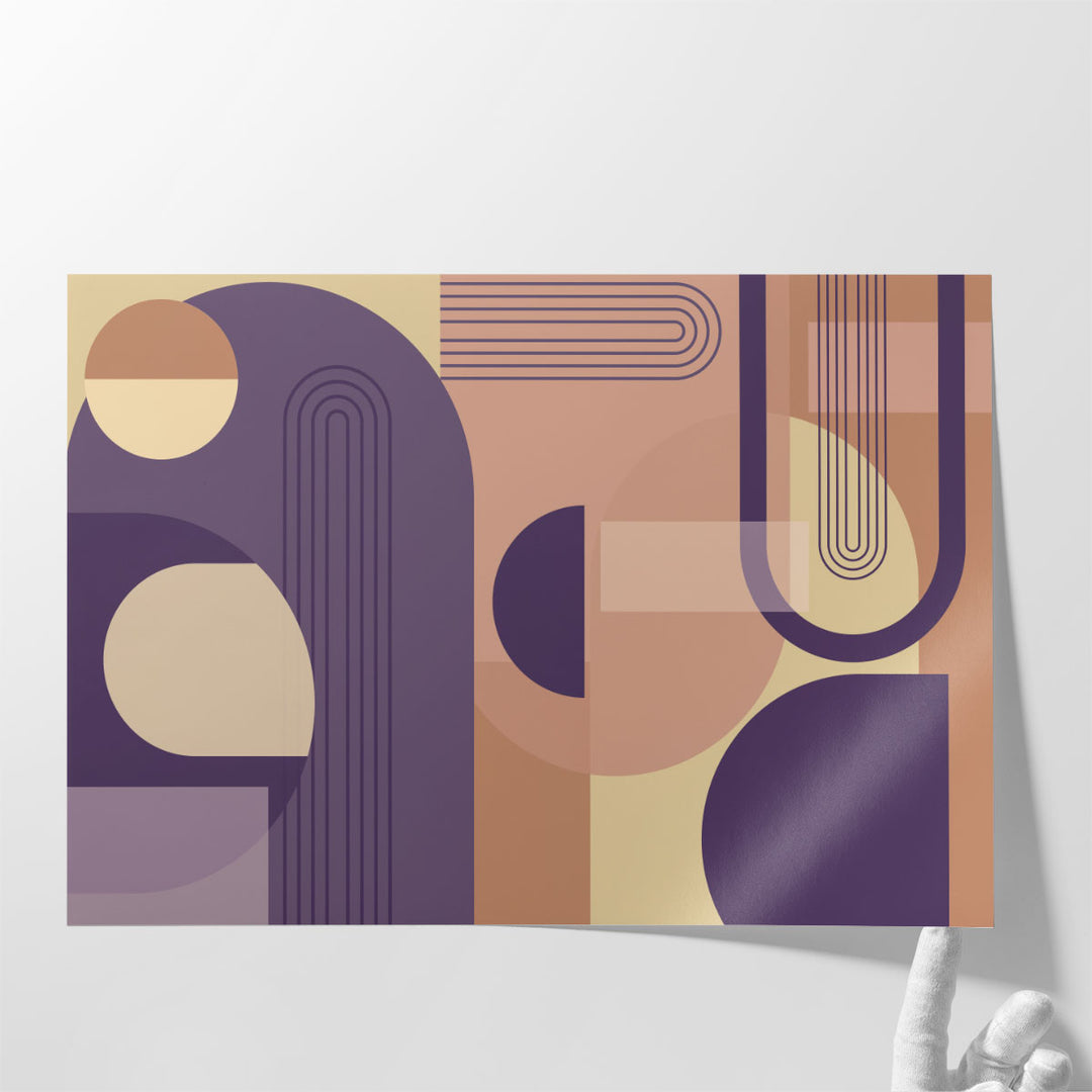 Abstract Arches Purple - Canvas Print Wall Art