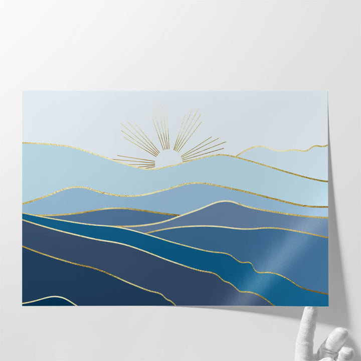 Landscape In Blue - Canvas Print Wall Art