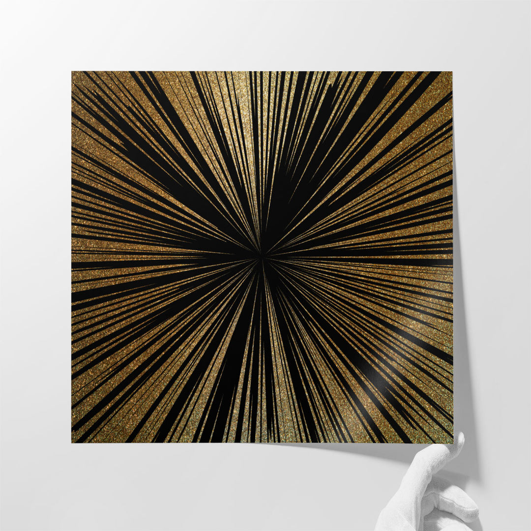 Burst Gold 1 - Canvas Print Wall Art