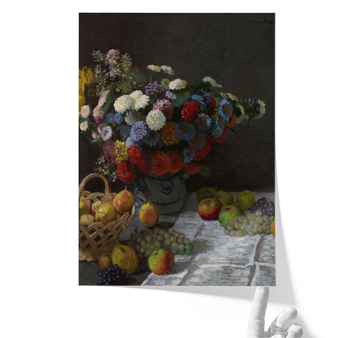 Still Life with Flowers and Fruit, 1869 - Canvas Print Wall Art
