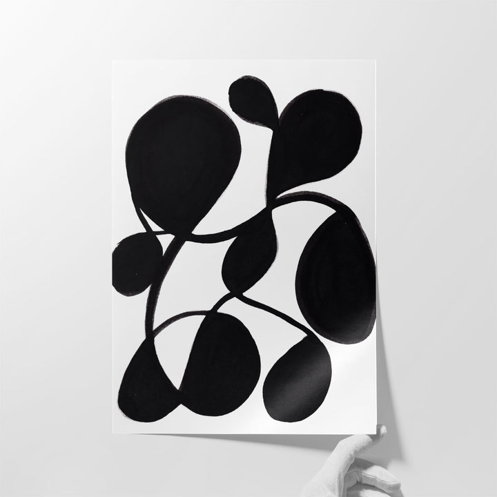 Ying Yang 3 Black and White - Canvas Print Wall Art