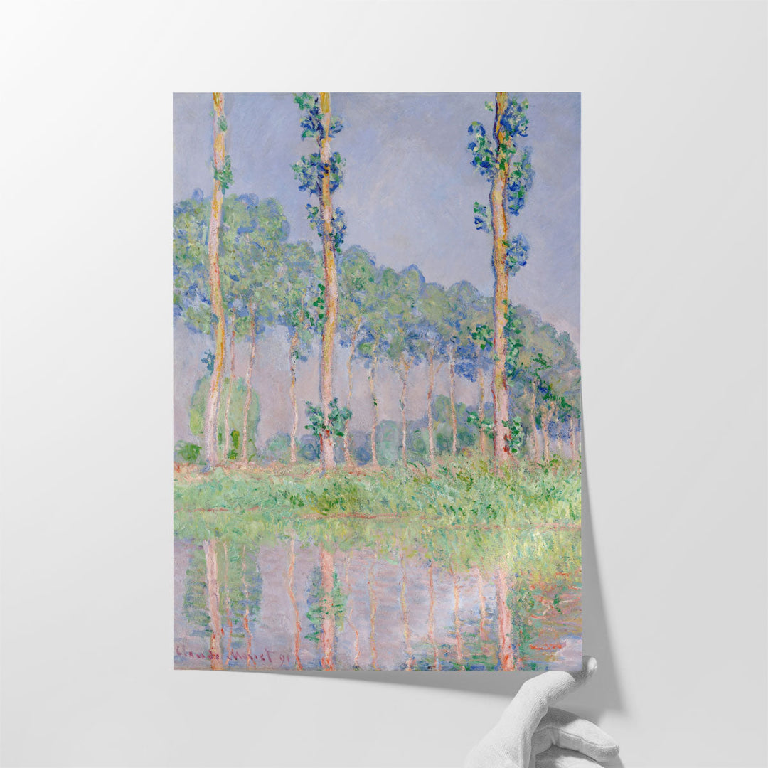 Poplars, Pink Effect, 1891 - Canvas Print Wall Art