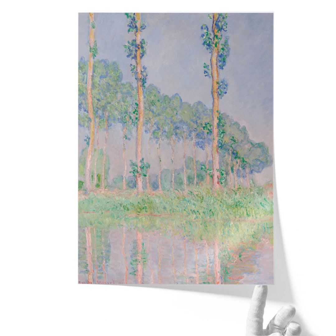 Poplars, Pink Effect, 1891 - Canvas Print Wall Art