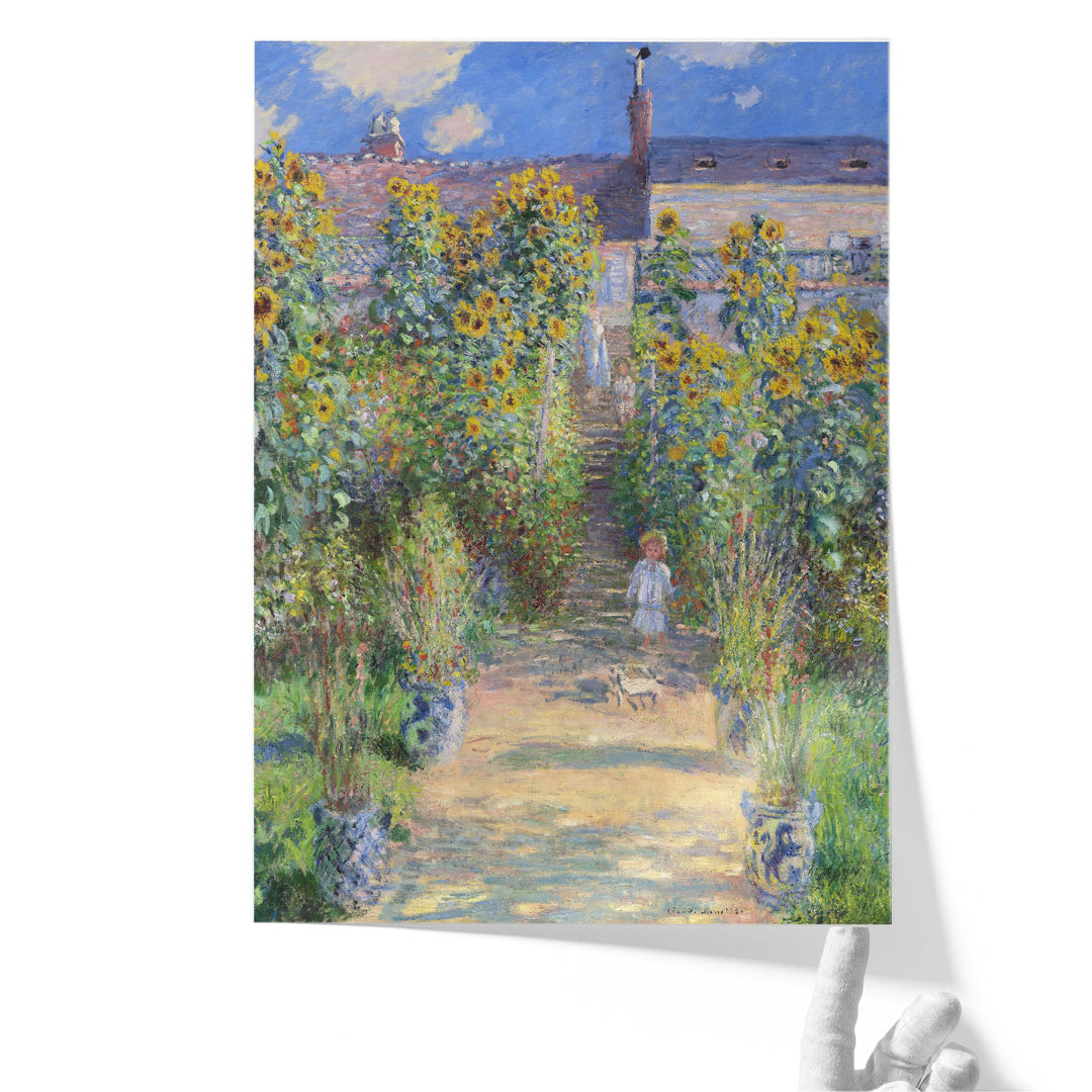 The Artist's Garden at Vetheuil, 1881 - Canvas Print Wall Art