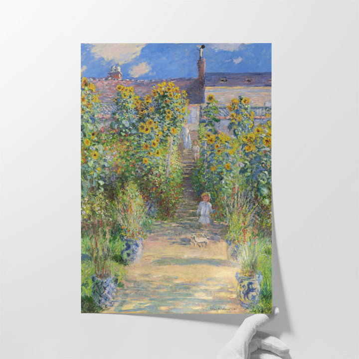 The Artist's Garden at Vétheuil, 1881 - Canvas Print Wall Art