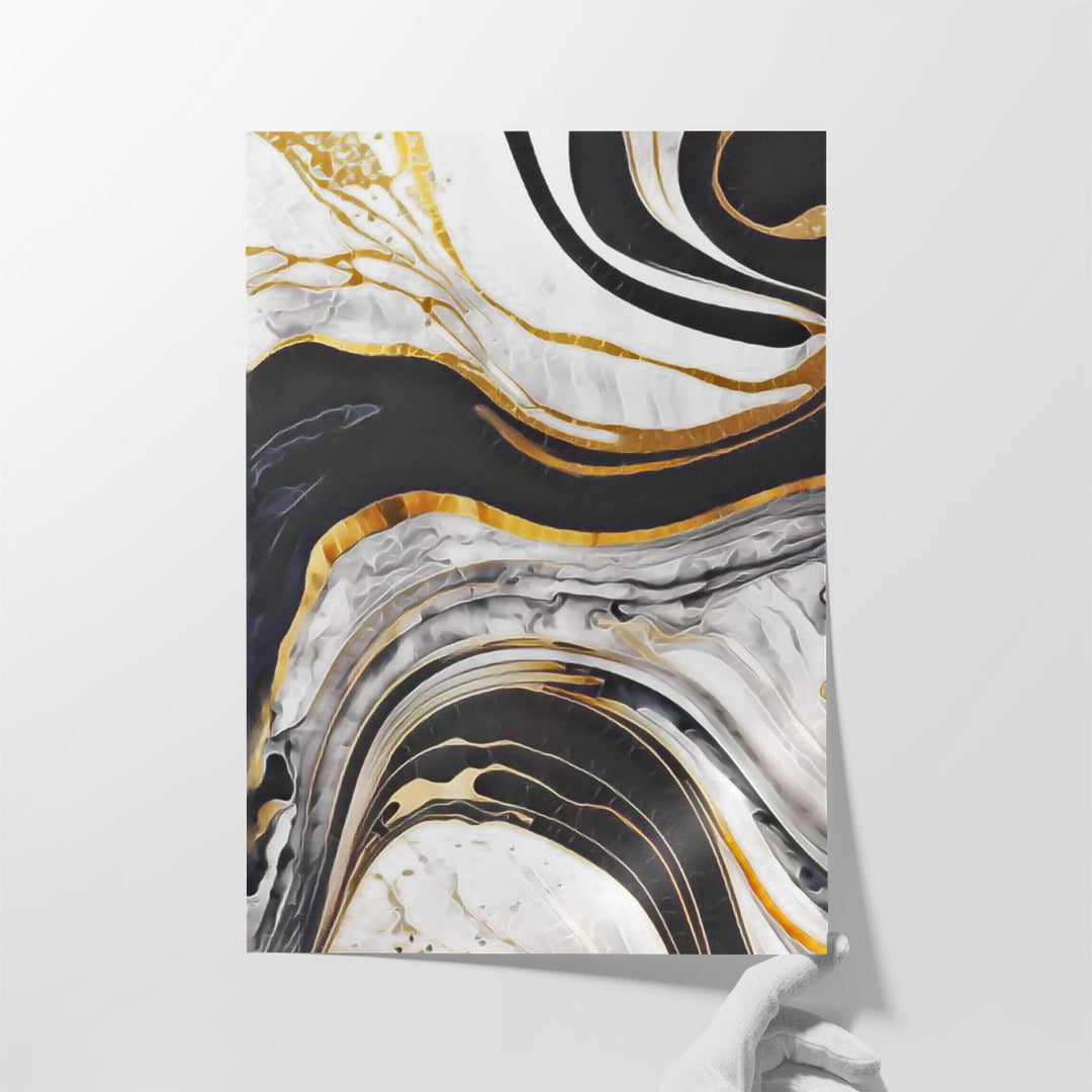 Marbled Fluid - Canvas Print Wall Art