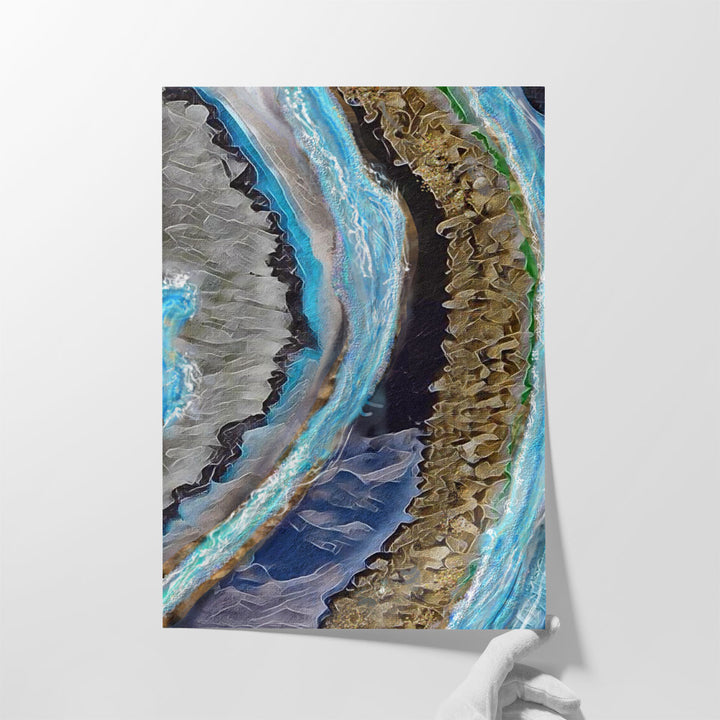 Gold Flake Geode - Canvas Print Wall Art