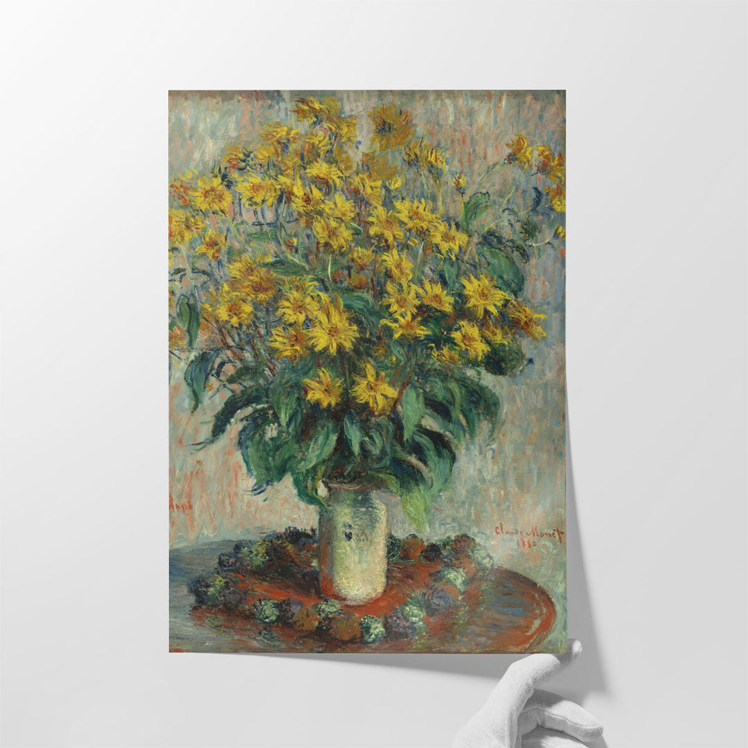 Jerusalem Artichoke Flowers, 1880 - Canvas Print Wall Art