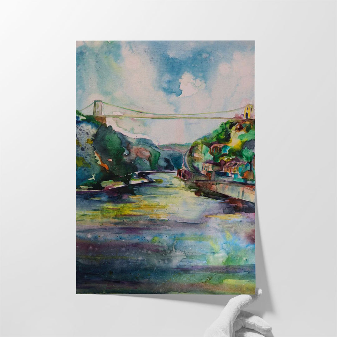 Suspension Bridge - Canvas Print Wall Art