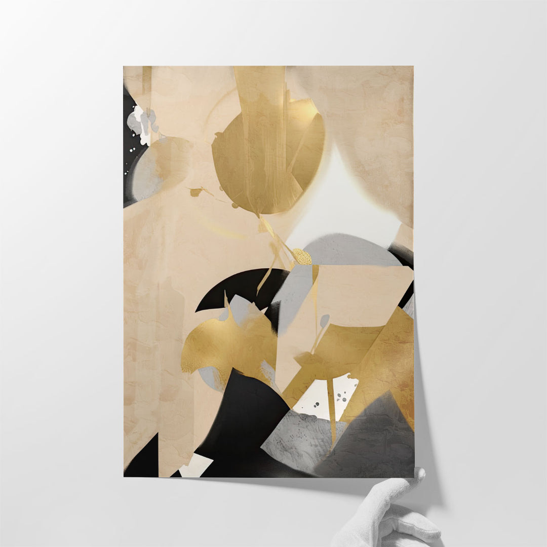 Neutral Gold 1 - Canvas Print Wall Art