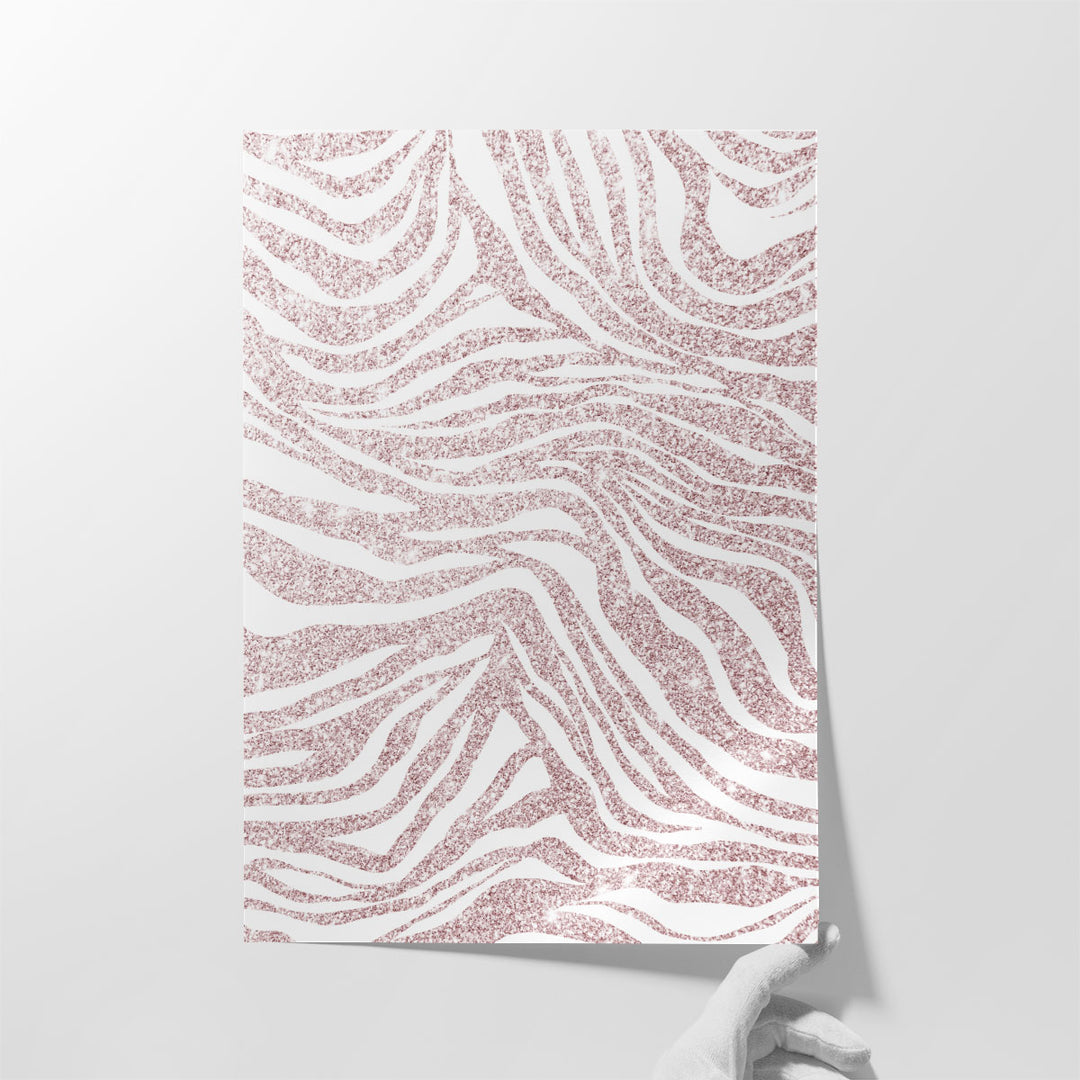 Glitter Zebra V2 - Canvas Print Wall Art