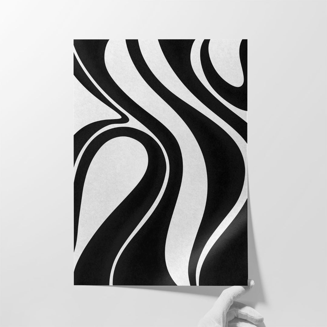 Intuitive Information Black and White - Canvas Print Wall Art