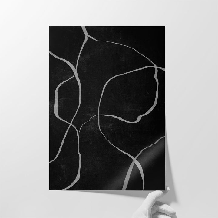 Trapped Movement 1 Black and White- Canvas Print Wall Art