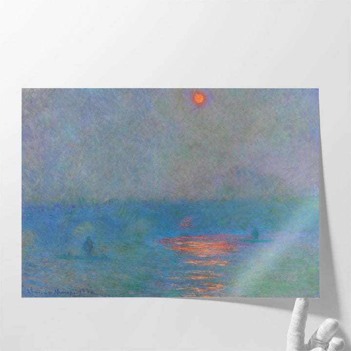 Waterloo Bridge, The Sun in the Fog, 1903 - Canvas Print Wall Art