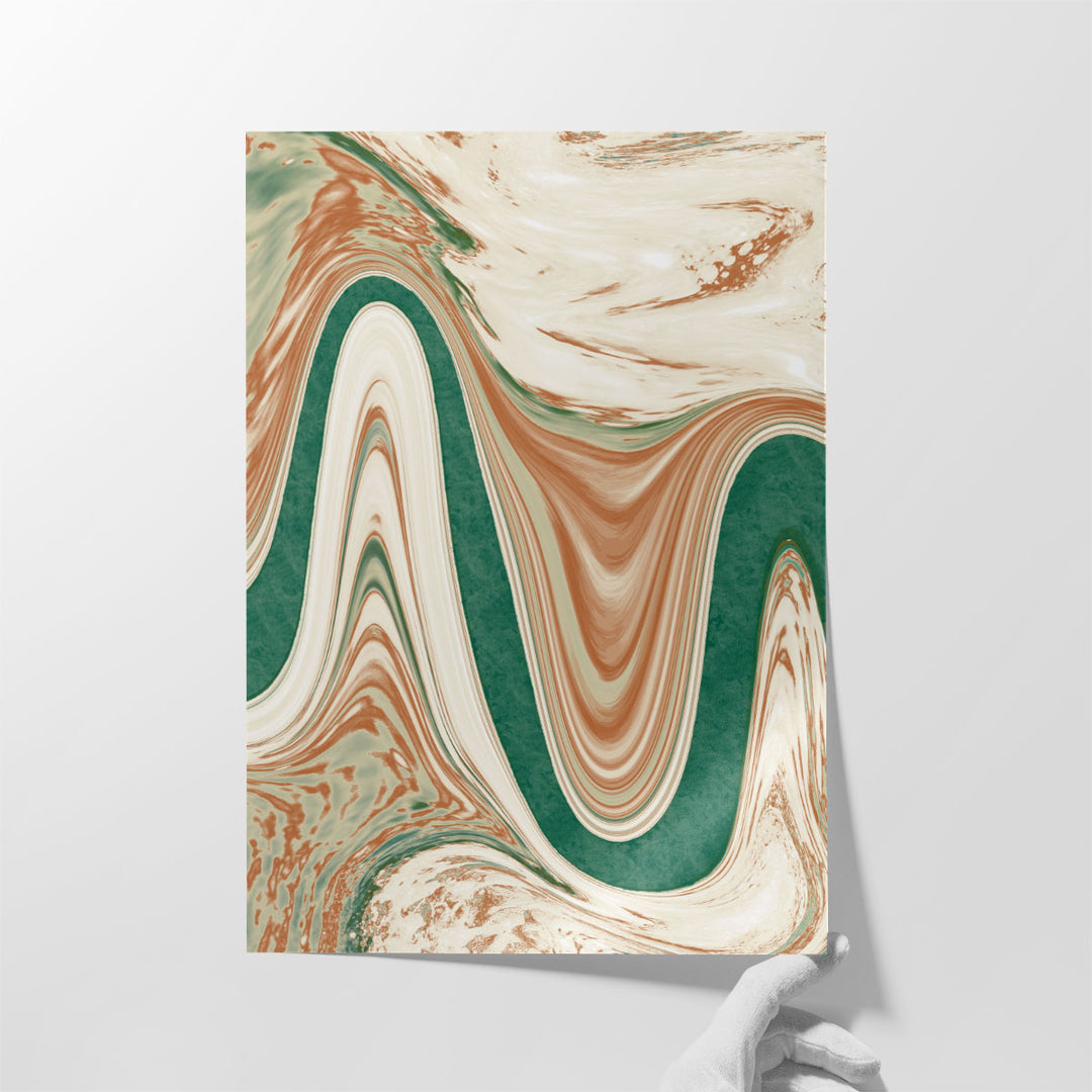 Abstract Emerald Views - Canvas Print Wall Art