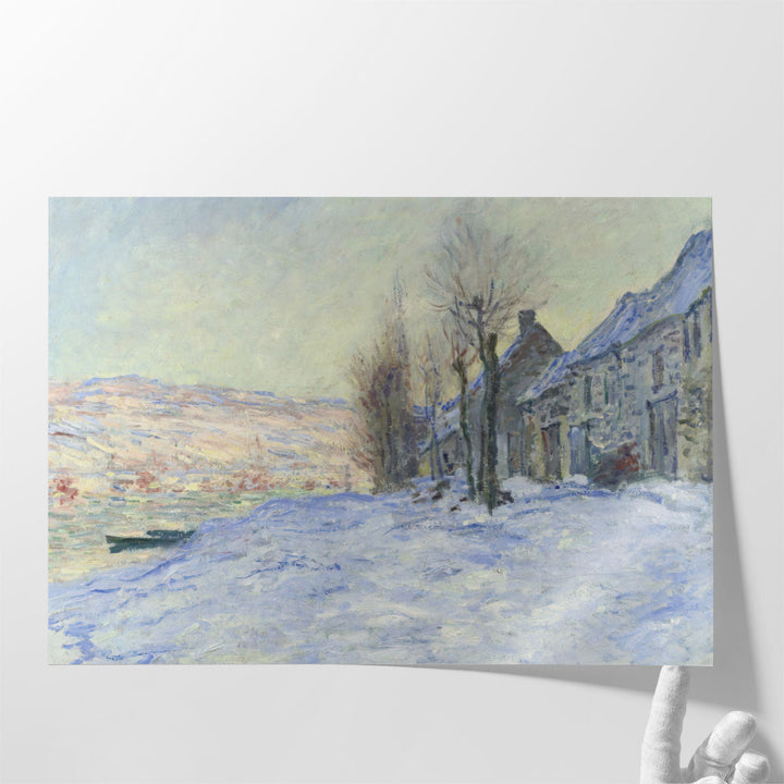 Lavacourt Under Snow - Canvas Print Wall Art
