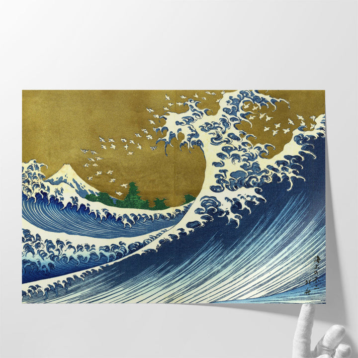 A Colored Version of The Big Waves - Canvas Print Wall Art