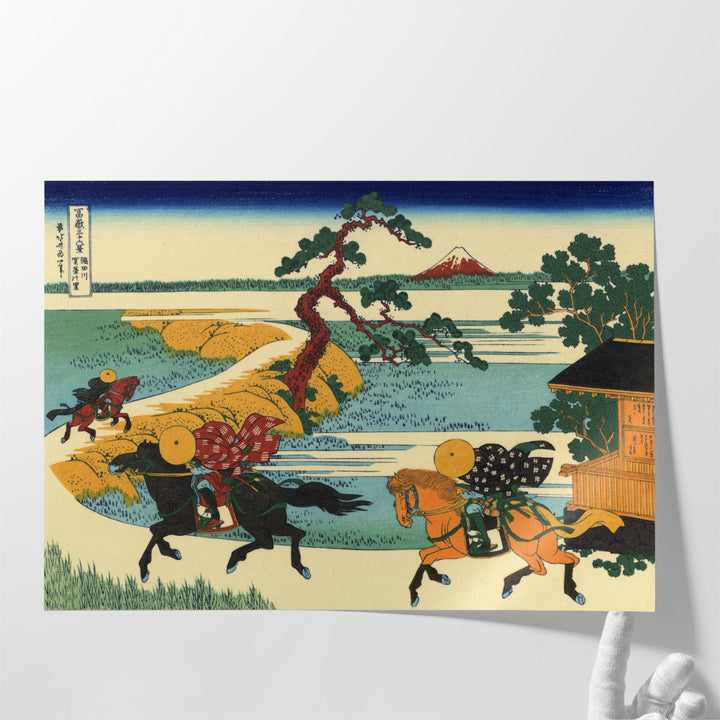 Barrier Town on the Sumida River (Sumidagawa Sekiya no sato), 1823 - 1831 - Canvas Print Wall Art