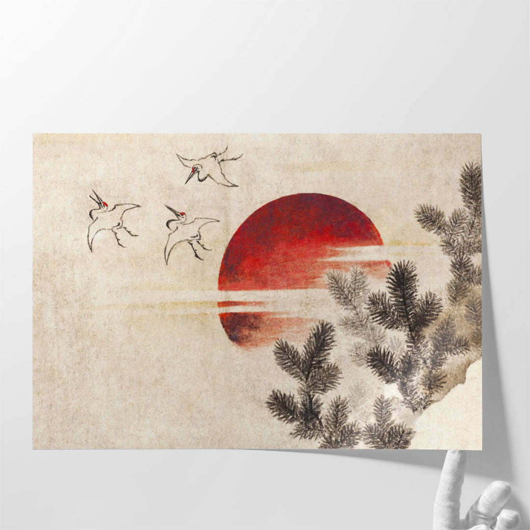 Birds and Sunset, from Album of Sketches, 1814 - Canvas Print Wall Art