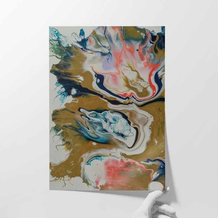 Vibrant Swirls Split 1 - Canvas Print Wall Art