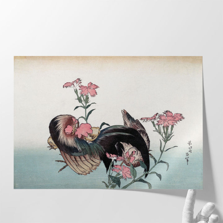 Cock and Flower, 1760–1849 - Canvas Print Wall Art