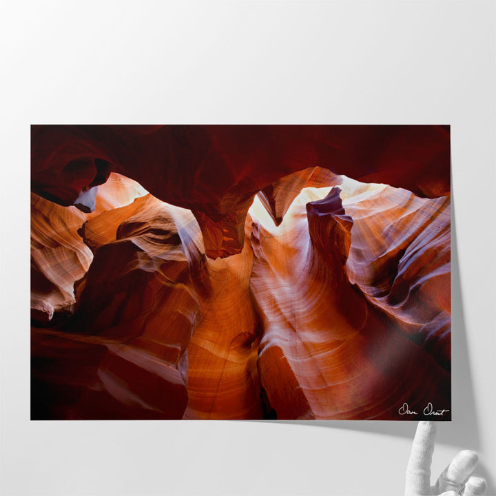 Sun Shining Through Canyon VII - Canvas Print Wall Art