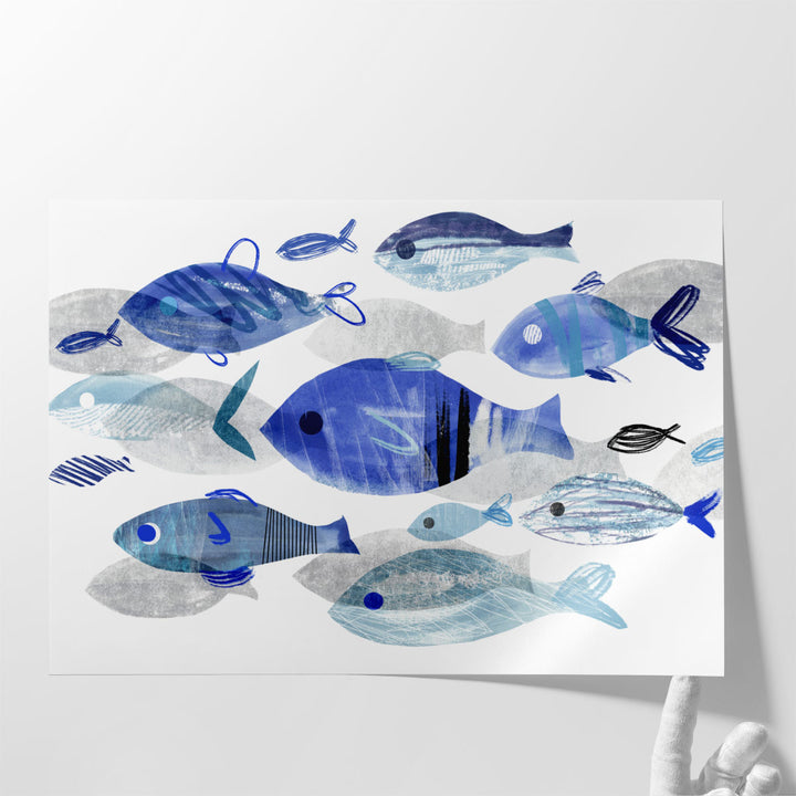 Fish Parade II - Canvas Print Wall Art