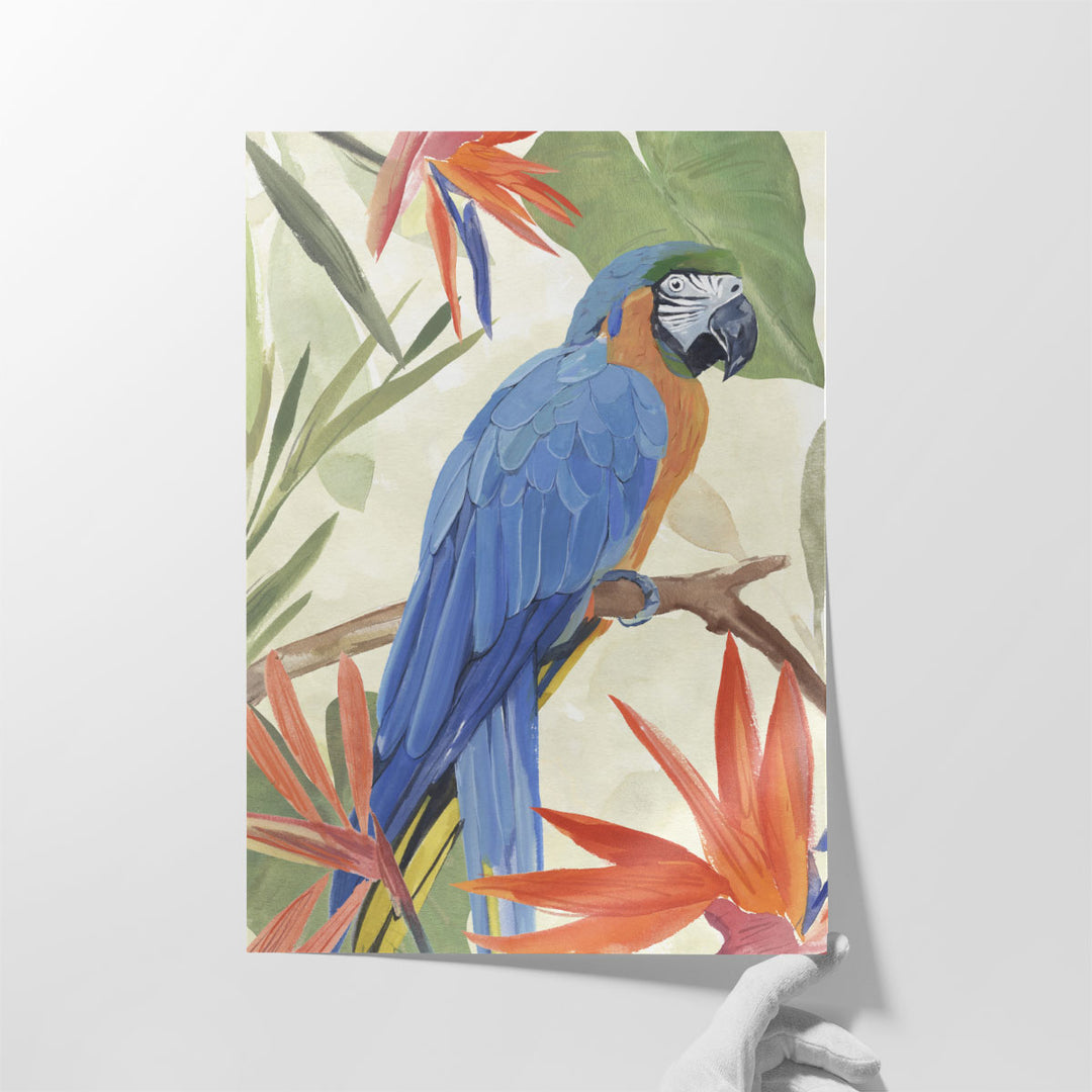 Tropical Parrot Composition IV - Canvas Print Wall Art