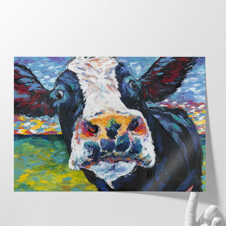 Curious Cow II - Canvas Print Wall Art