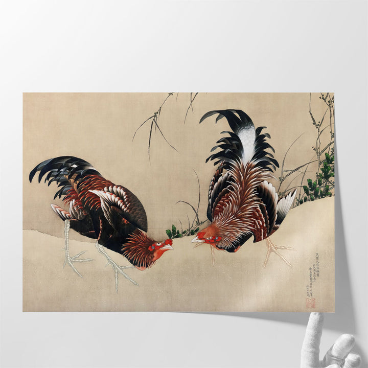 Gamecocks, 1838 - Canvas Print Wall Art