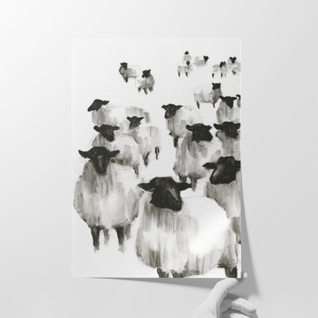 Counting Sheep I - Canvas Print Wall Art