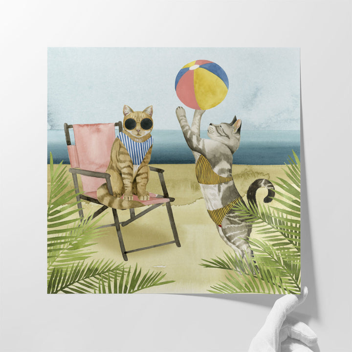 Coastal Kitties I - Canvas Print Wall Art