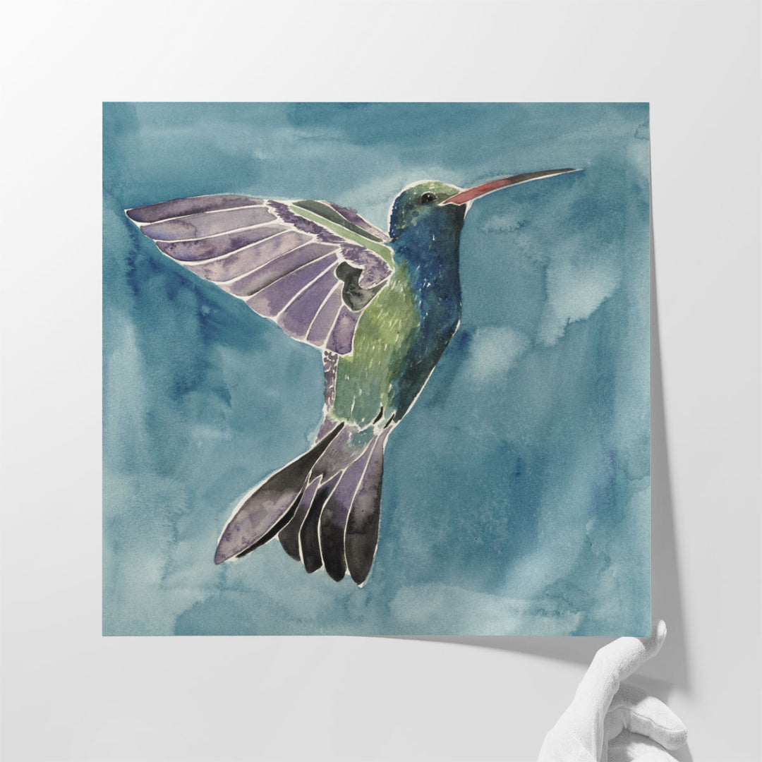 Watercolor Hummingbird I - Canvas Print Wall Art